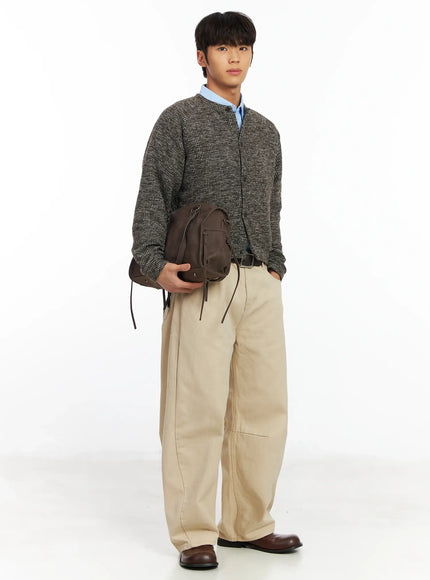 mens-raglan-knit-jacket-if504 / Brown