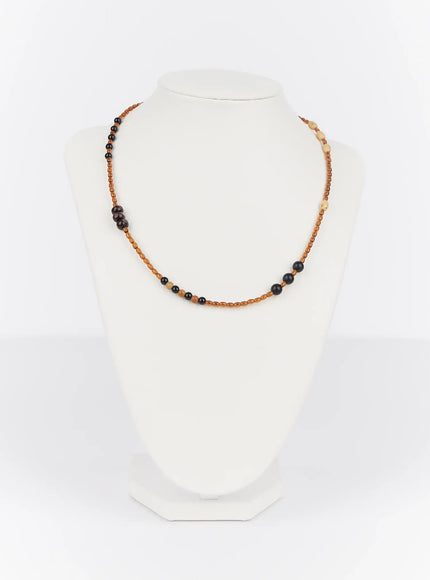 bead-necklace-if503 / Brown