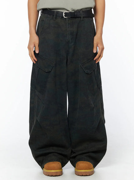 mens-parachute-cargo-pants-iu503 / Camouflage