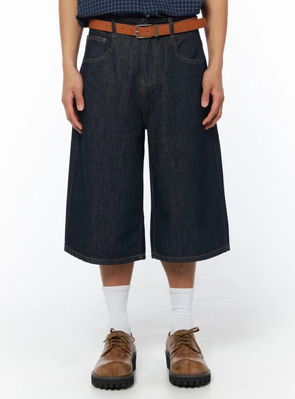 mens-indigo-bermuda-jorts-iy529 / Dark blue