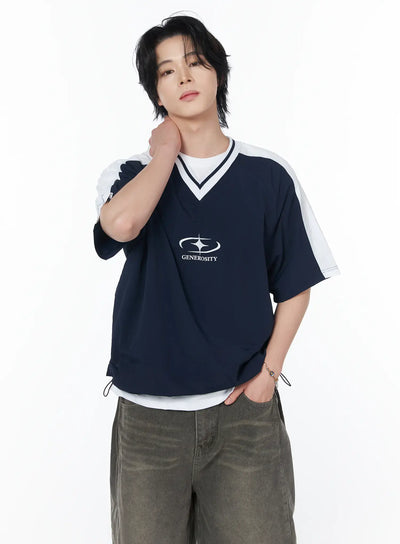 mens-star-graphic-t-shirt-iy519 / Dark blue