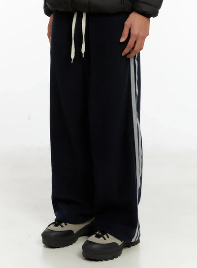 mens-double-track-wide-sweatpants-id523 / Dark blue