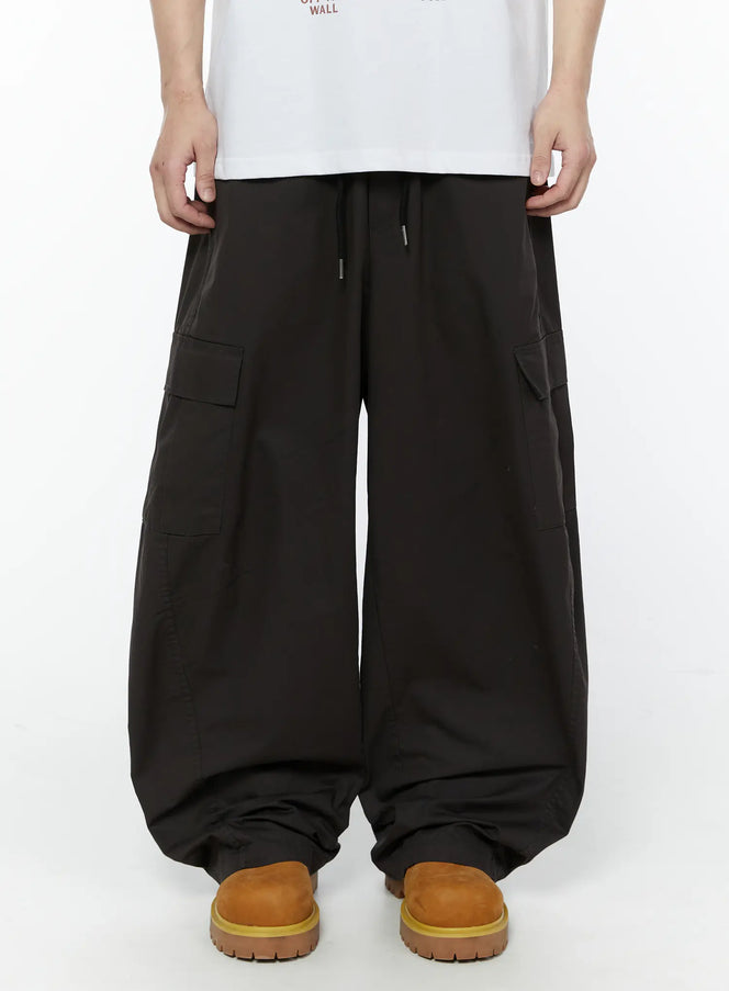 mens-curved-fit-cargo-trousers-ia527 / Dark gray