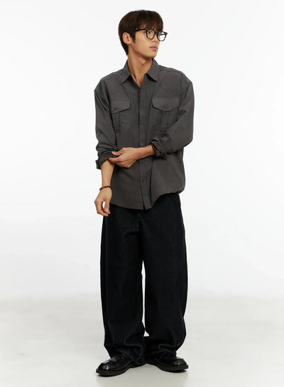 mens-suede-shirt-id524 / Dark gray