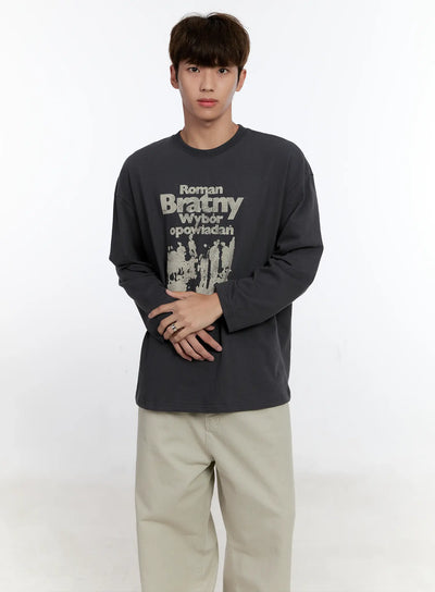 mens-graphic-long-sleeve-tee-is530 / Dark gray