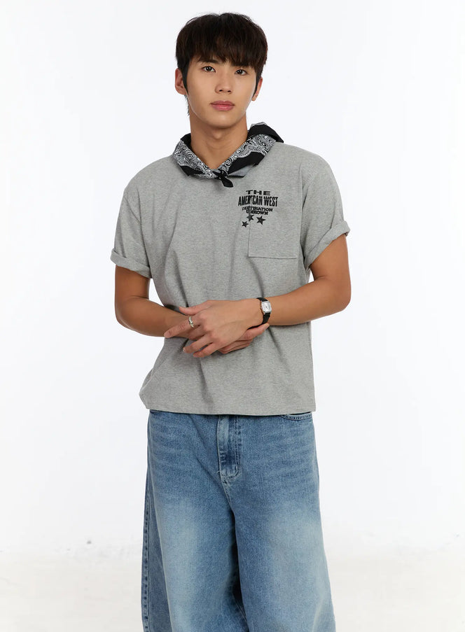 mens-graphic-t-shirt-with-pocket-im530 / Gray