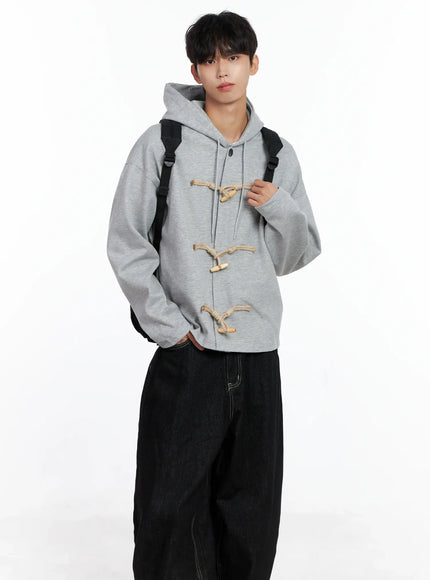 mens-toggle-hoodie-jacket-is519 / Gray