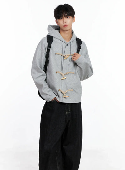 mens-toggle-hoodie-jacket-is519 / Gray