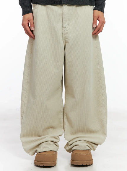 mens-corduroy-wide-cotton-pants-id511 / Light beige