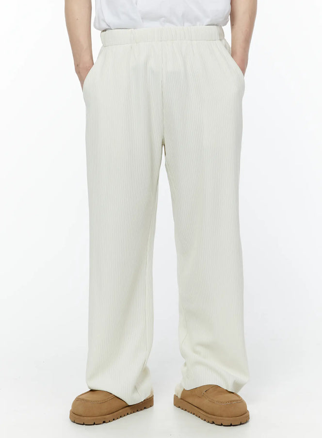 Men's Pleated Wide Leg Pants IY506