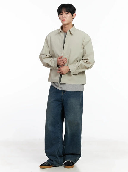 mens-lightweight-spring-coach-jacket-ij521 / Light beige