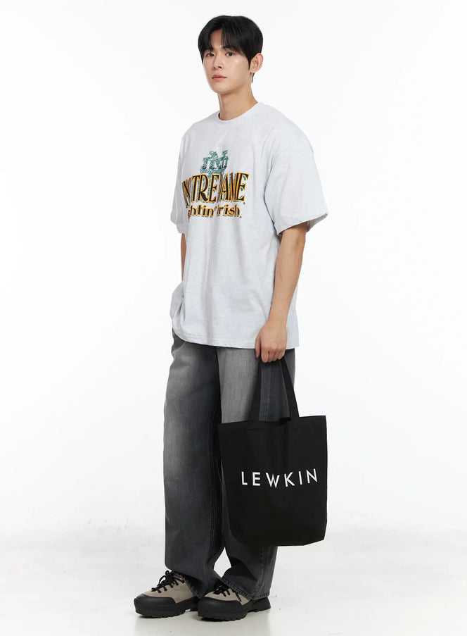 mens-graphic-oversized-t-shirt-im523 / Light gray