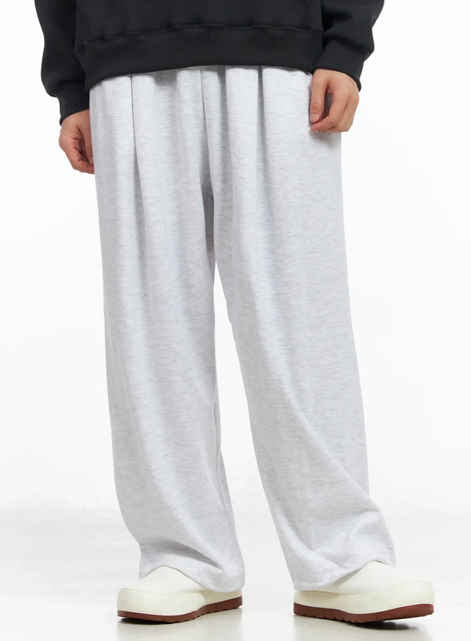 mens-pintuck-string-sweatpants-im516 / Light gray