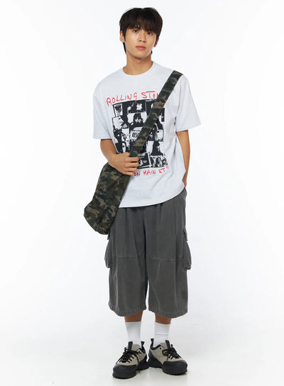 mens-vintage-graphic-t-shirt-iy529 / Light gray