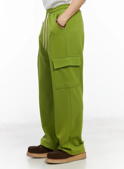 mens-essential-string-cargo-pants-ia501 / Light green