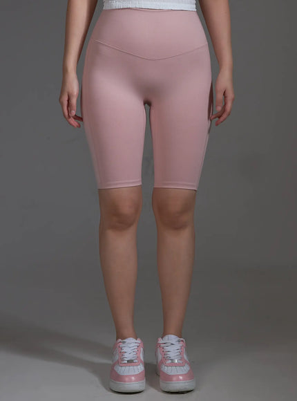 light-pink-high-waist-biker-shorts-light-pink-io517 / Light pink