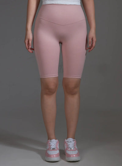 light-pink-high-waist-biker-shorts-light-pink-io517 / Light pink