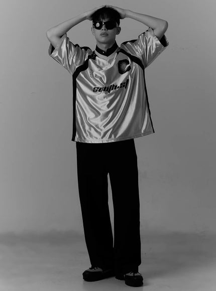 mens-graphic-rugby-style-t-shirt-ia501 / Silver