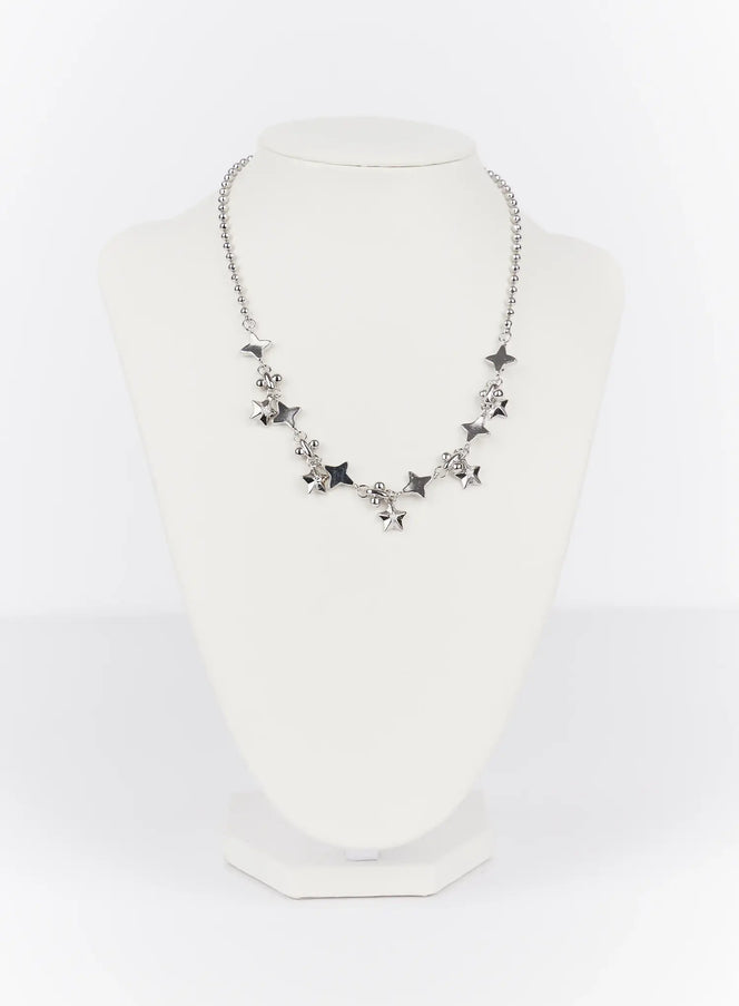 star-charm-necklace-ij527 / Silver
