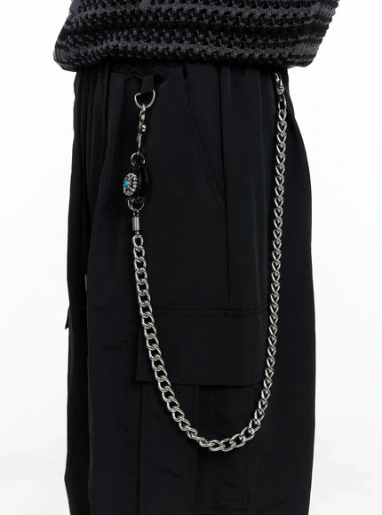 stone-accent-belt-chain-io506 / Silver