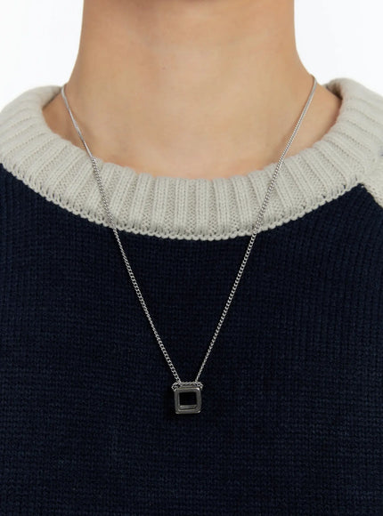 square-frame-necklace-id502 / Silver