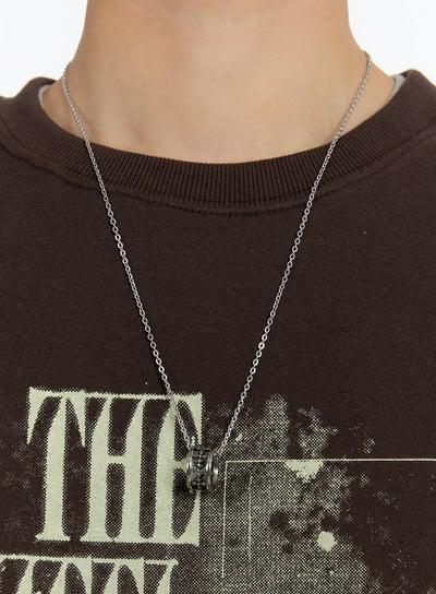 ring-chain-necklace-id502 / Silver