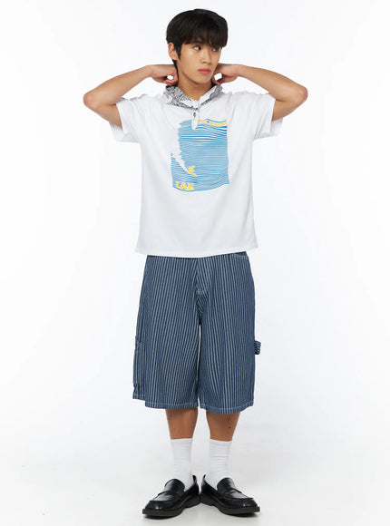 mens-breezy-summer-graphic-t-shirt-iy529 / White