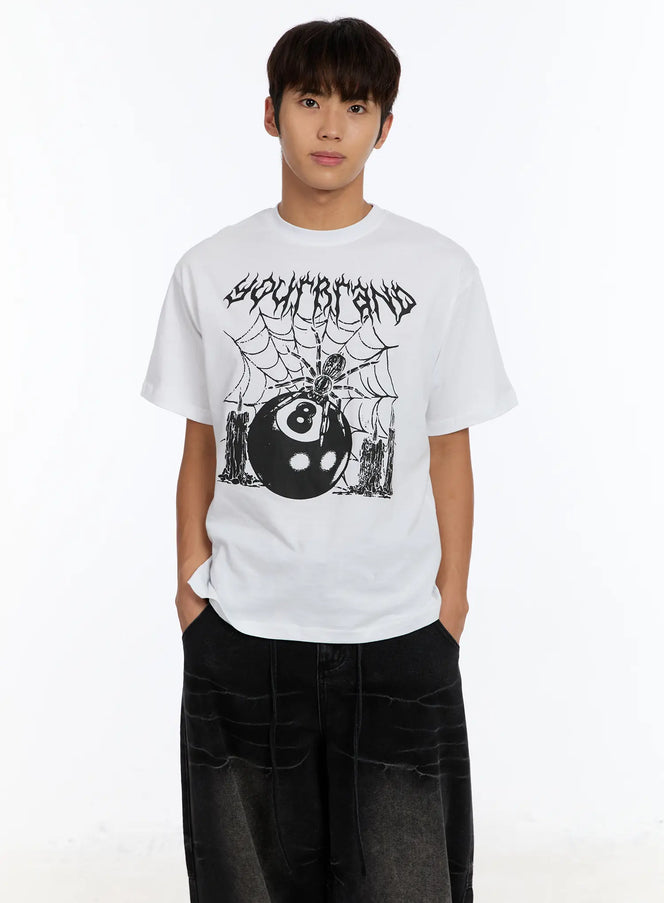 mens-8-ball-spider-graphic-t-shirt-im530 / White