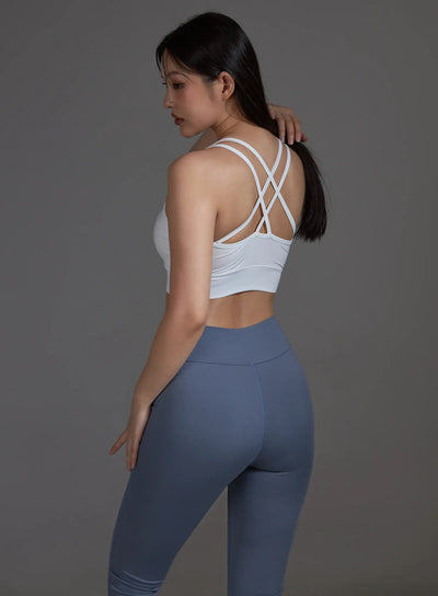 cross-back-sports-bra-top-white-io517 / White