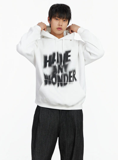 mens-graffiti-graphic-fleece-lined-hoodie-ij527 / White