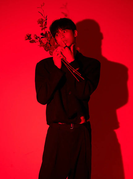 Men's Fringe Detail Cropped Wool Jacket IN503