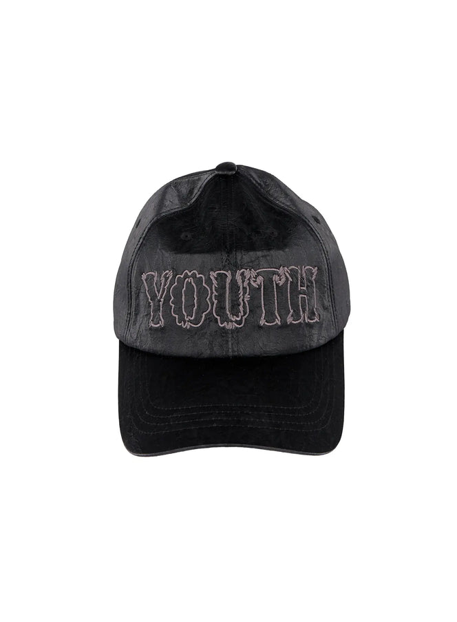 crackle-faux-leather-youth-cap-id524