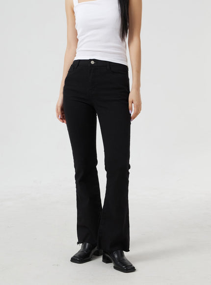 Cutting Hem Bootcut Pants BM304