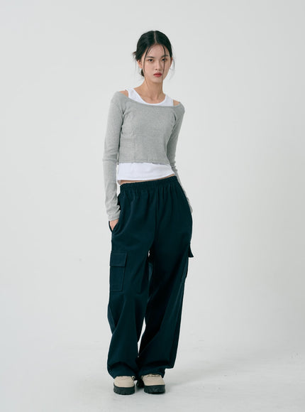 Cargo Wide Pants ID08