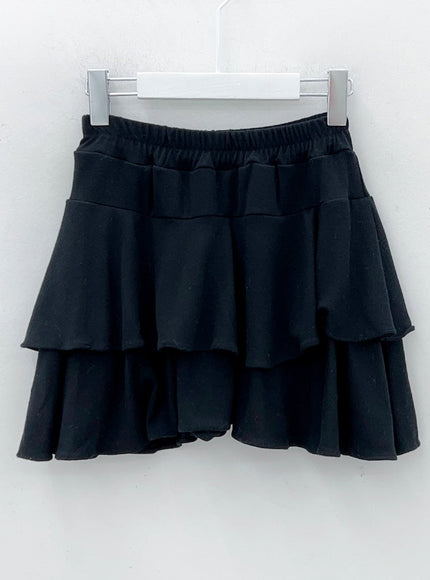 Pleated Mini Skirt with Elastic Waist IM12