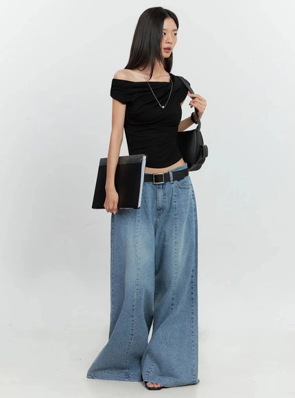 Off-Shoulder Draped Top IL528