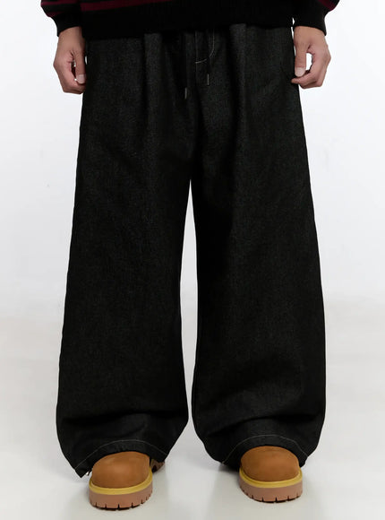 Men's Graphic Jeans (Black) IS529