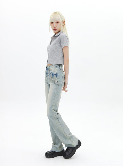 High Waist Bootcut Jeans BA320