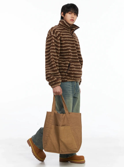 mens-warm-fleece-striped-quarter-zip-up-ij512