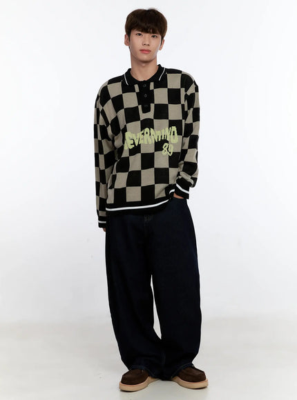 mens-checkered-knit-sweater-is530