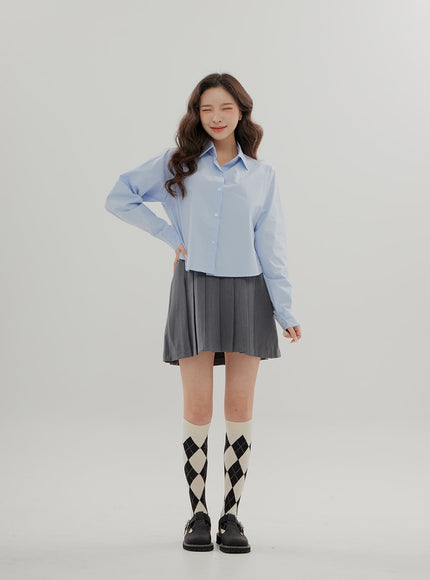 Cropped Long Sleeve Shirt B0802