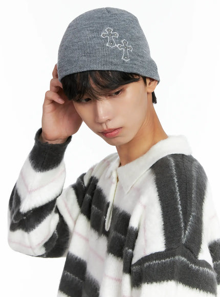 mens-cross-embroidered-beanie-is519