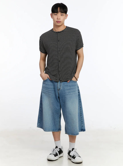 mens-striped-short-sleeve-button-up-cardigan-ia507
