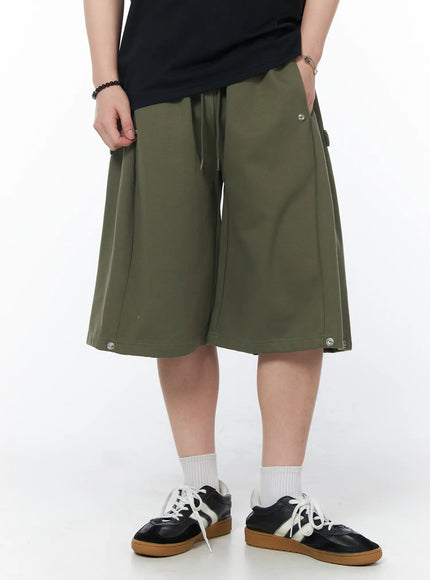 mens-casual-snap-button-bermuda-shorts-dark-green-iy522