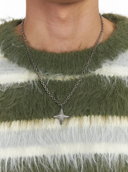 cubic-star-chain-necklace-ij521 / Black