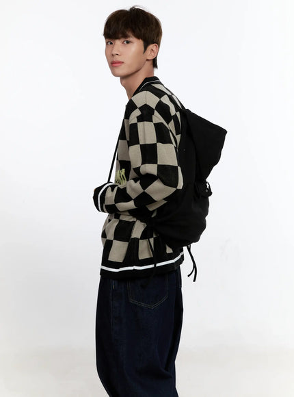 mens-hoodie-backpack-is529 / Black