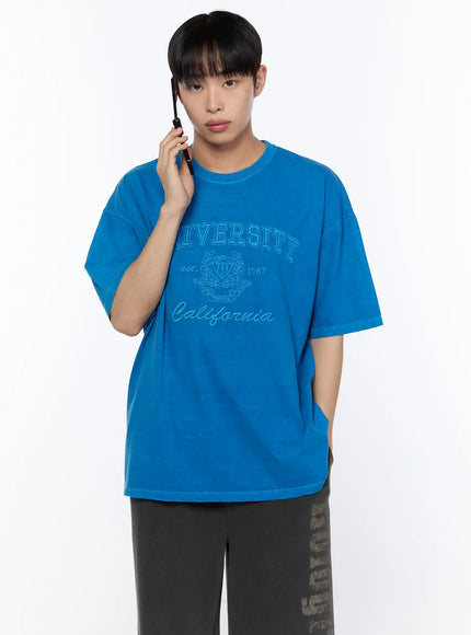 mens-oversized-graphic-tee-ia520 / Blue