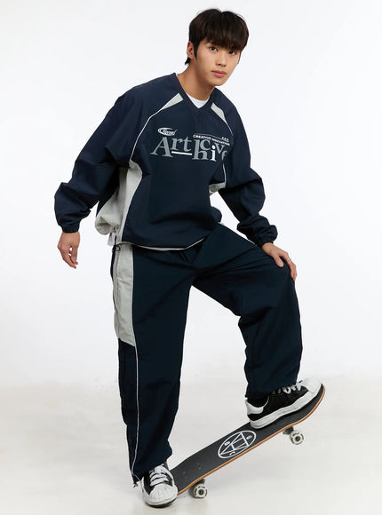 mens-contrast-track-pants-im530 / Dark blue