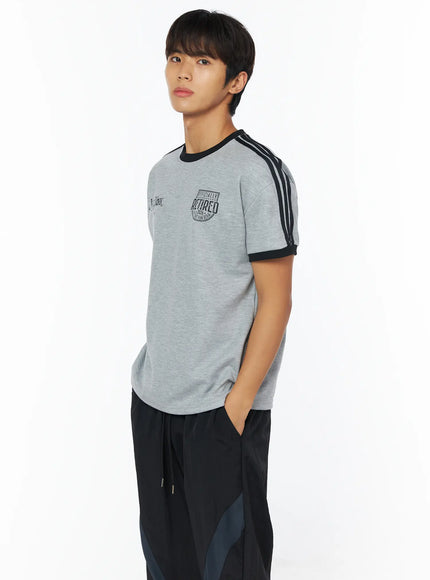 mens-ringer-graphic-t-shirt-iy529 / Gray