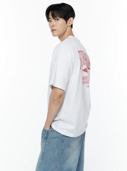 mens-casual-back-print-t-shirt-ia527 / White